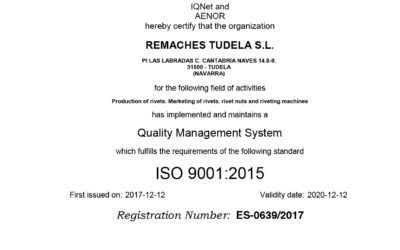 Certificado ISO