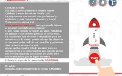 Nuestro nuevo Catálogo General Remaches Tudela 2017